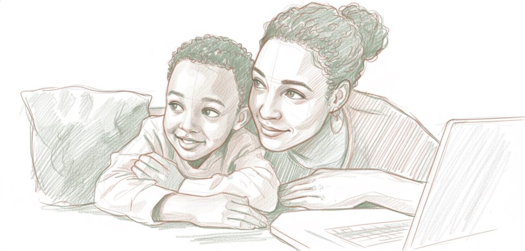 Mom and boy