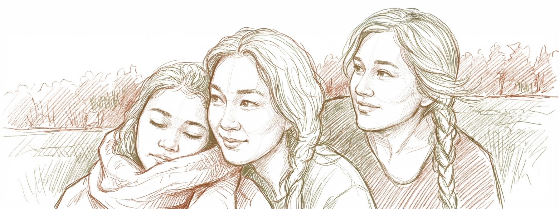 Mother and two older kids